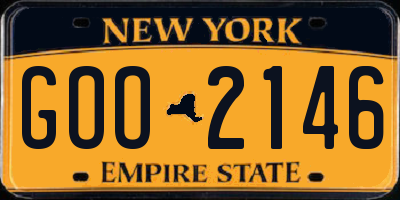 NY license plate GOO2146
