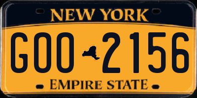 NY license plate GOO2156