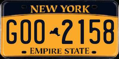 NY license plate GOO2158