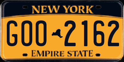 NY license plate GOO2162