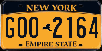 NY license plate GOO2164
