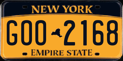 NY license plate GOO2168