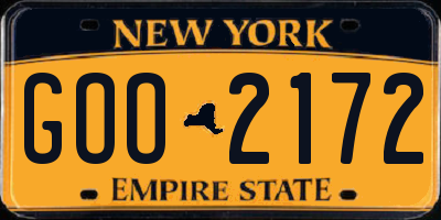 NY license plate GOO2172
