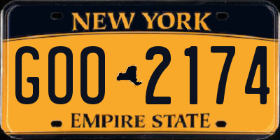 NY license plate GOO2174
