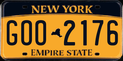 NY license plate GOO2176