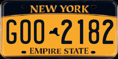 NY license plate GOO2182