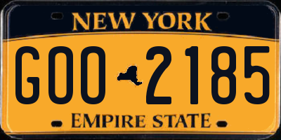 NY license plate GOO2185