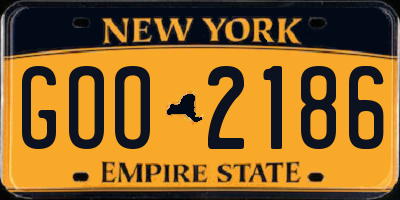 NY license plate GOO2186