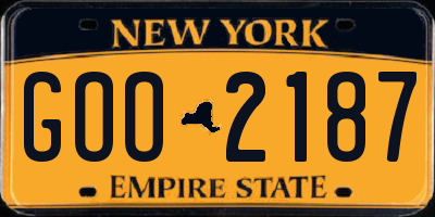 NY license plate GOO2187