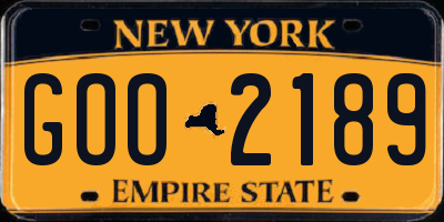NY license plate GOO2189