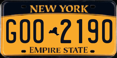 NY license plate GOO2190