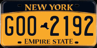 NY license plate GOO2192