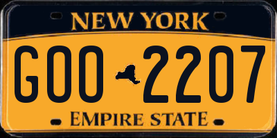 NY license plate GOO2207