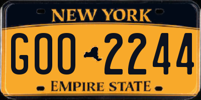 NY license plate GOO2244