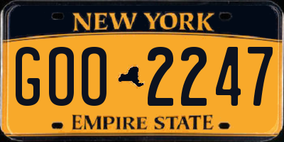 NY license plate GOO2247