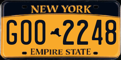 NY license plate GOO2248