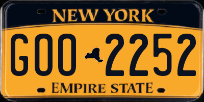 NY license plate GOO2252