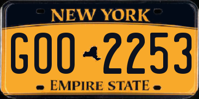 NY license plate GOO2253