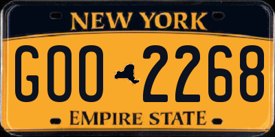 NY license plate GOO2268