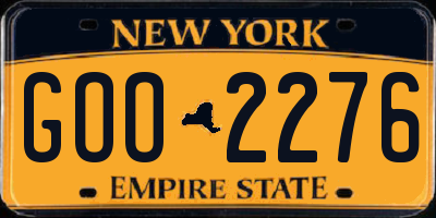 NY license plate GOO2276