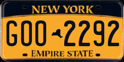 NY license plate GOO2292