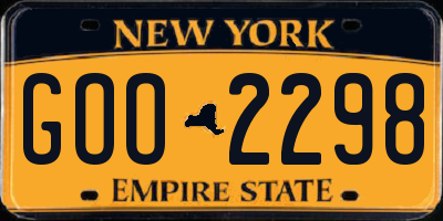 NY license plate GOO2298