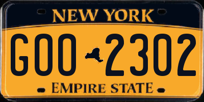 NY license plate GOO2302
