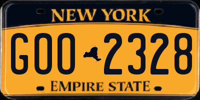 NY license plate GOO2328
