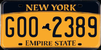 NY license plate GOO2389