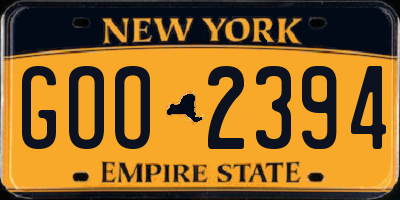 NY license plate GOO2394