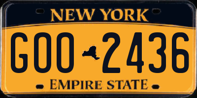 NY license plate GOO2436