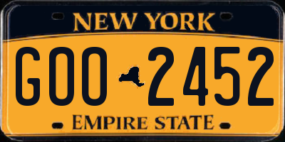 NY license plate GOO2452