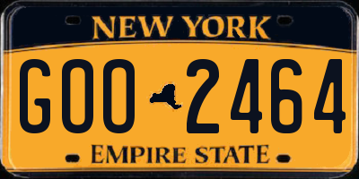NY license plate GOO2464