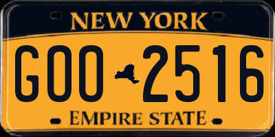 NY license plate GOO2516