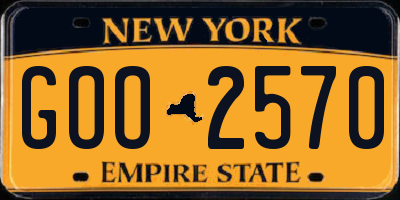 NY license plate GOO2570
