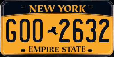 NY license plate GOO2632