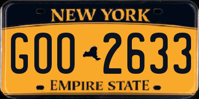 NY license plate GOO2633