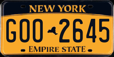 NY license plate GOO2645