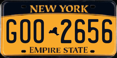 NY license plate GOO2656