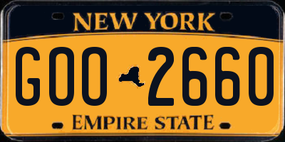 NY license plate GOO2660
