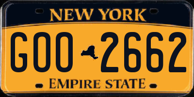NY license plate GOO2662