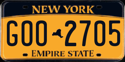 NY license plate GOO2705
