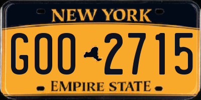 NY license plate GOO2715