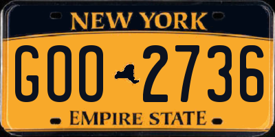 NY license plate GOO2736