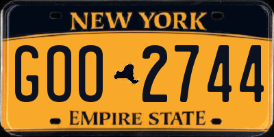 NY license plate GOO2744