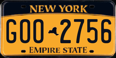NY license plate GOO2756