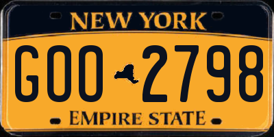 NY license plate GOO2798