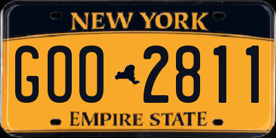 NY license plate GOO2811