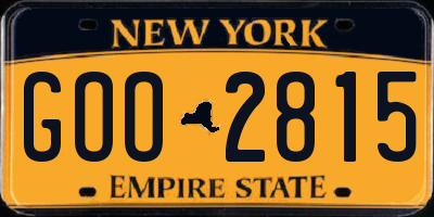 NY license plate GOO2815