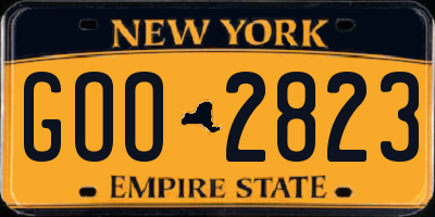 NY license plate GOO2823
